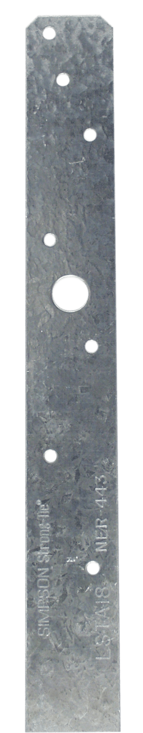 Simpson Strong-Tie LSTA18 LSTA 1-1/4 in. x 18 in. 20-Gauge Galvanized Strap Tie