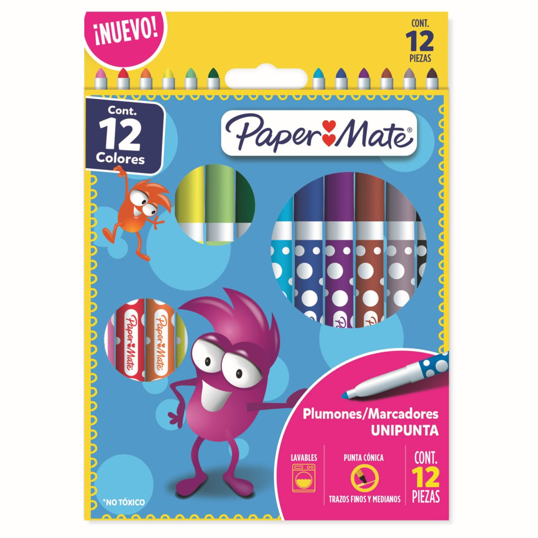PAPERMATE 12CT SNGL ENDED MRKS CONIC TIP