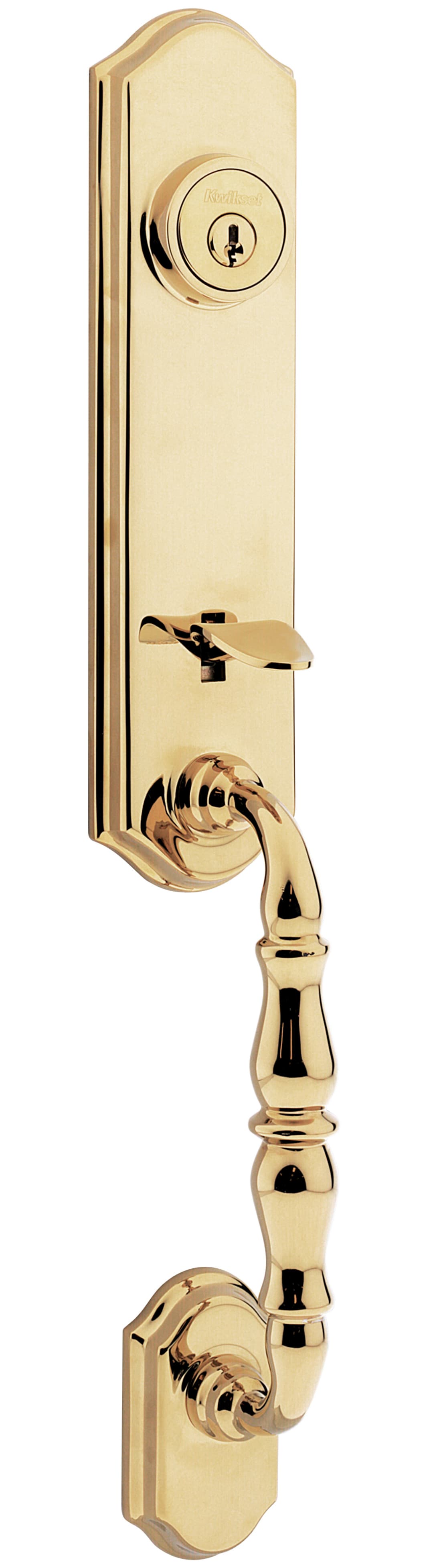 Amherst Double Cylinder Exterior Only Handleset in Lifetime Polished Brass