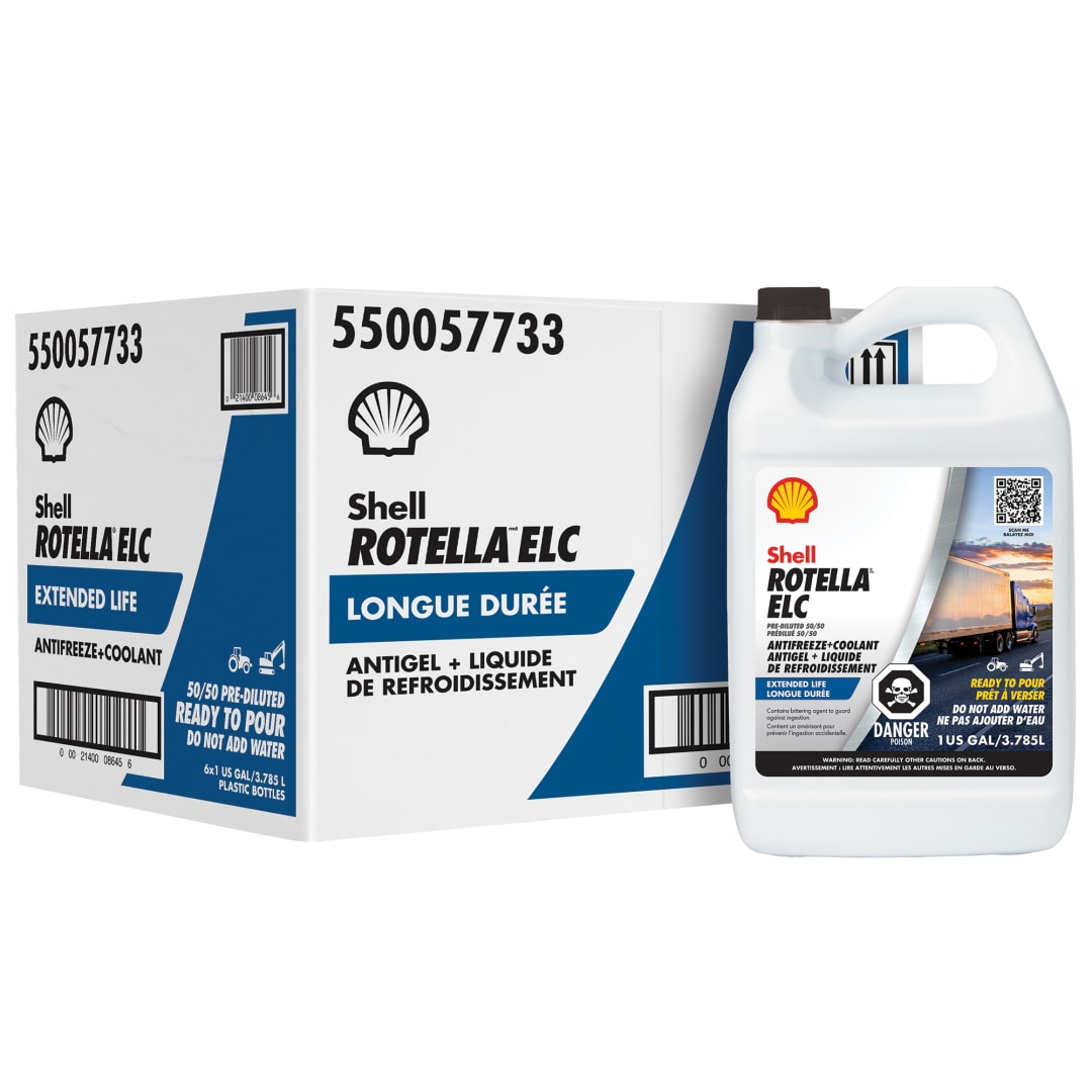Shell Rotella Extended Life ELC Anti-Freeze + Coolant, Pre-Diluted 50/50, 1 Gallon (Case of 6)
