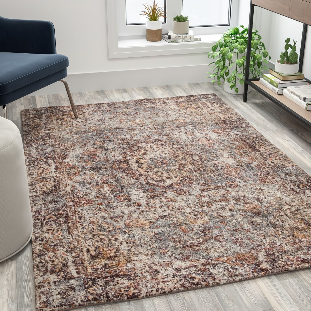 Katherine Artisan Old English Style Traditional Rug - 5' x 7' - Red
