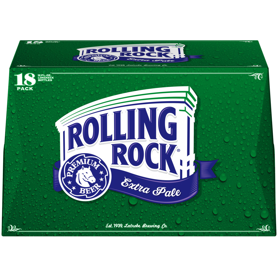 Rolling Rock Extra Pale Beer, 18 Pack 12 fl. oz. Bottles, 4.4% ABV