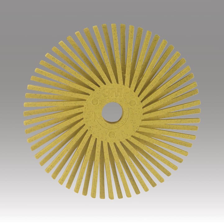 Scotch-Brite™ Radyal Sert Fırça Disk İnce Kılllı, 3 in x 3/8 in 80, kasa başına 80 adet