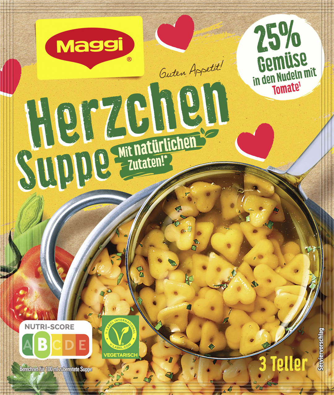 MAGGI GUTEN APPETIT Herzchen Suppe 33g, ergibt 750ml