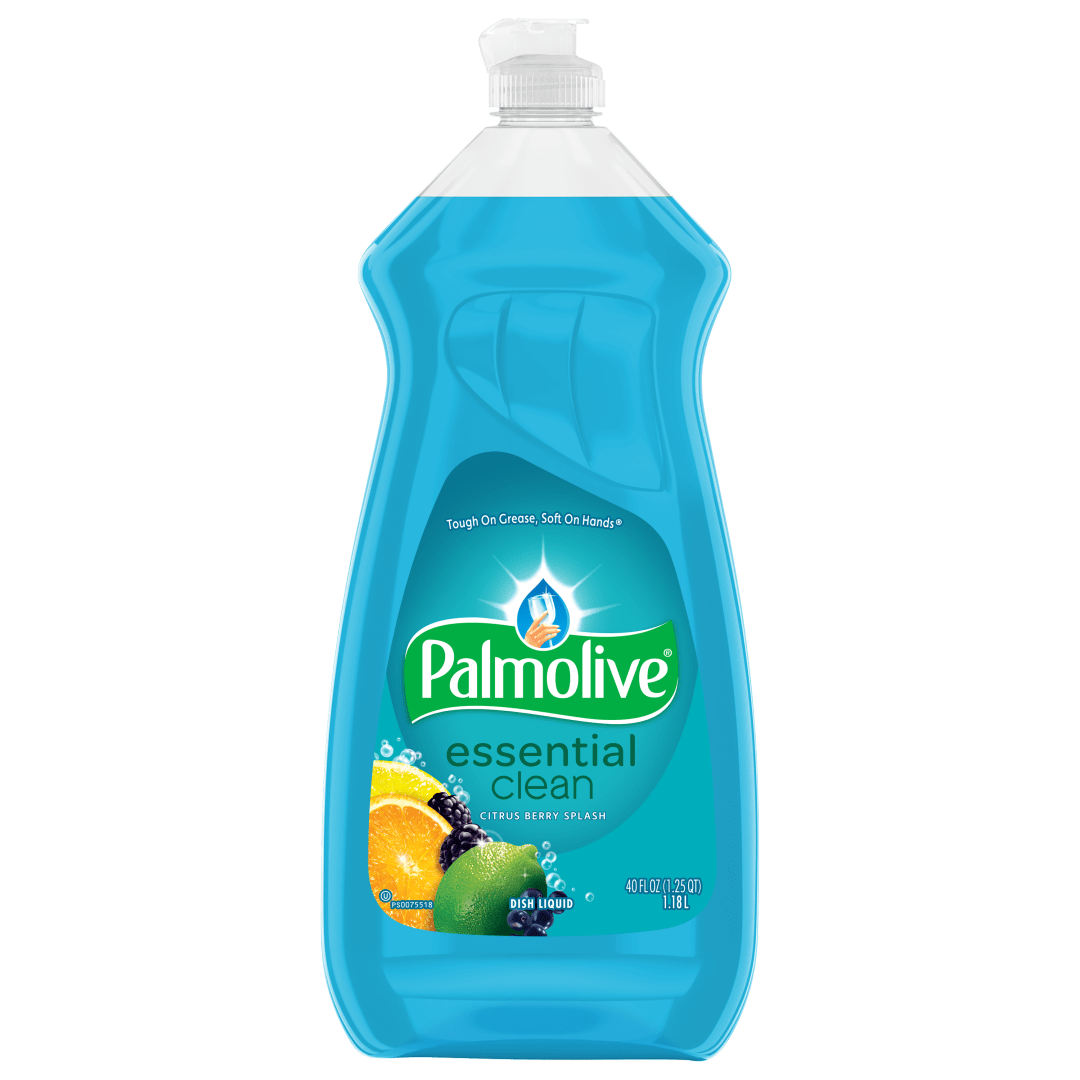 Palmolive Essential Clean Liquid Dish Soap, Berry Splash Scented Dish Detergent, 40 fl oz Bottle