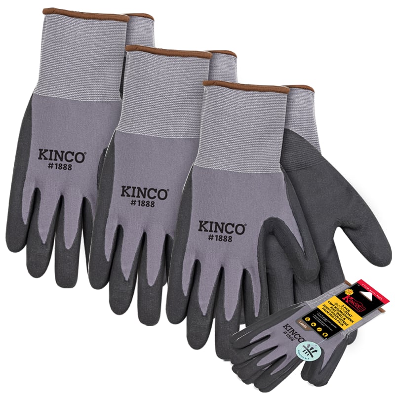 3-Pair Gray Nylon-Spandex Knit Shell & CoolCoat™ Micro-Foam Nitrile Palm Multi-Pack