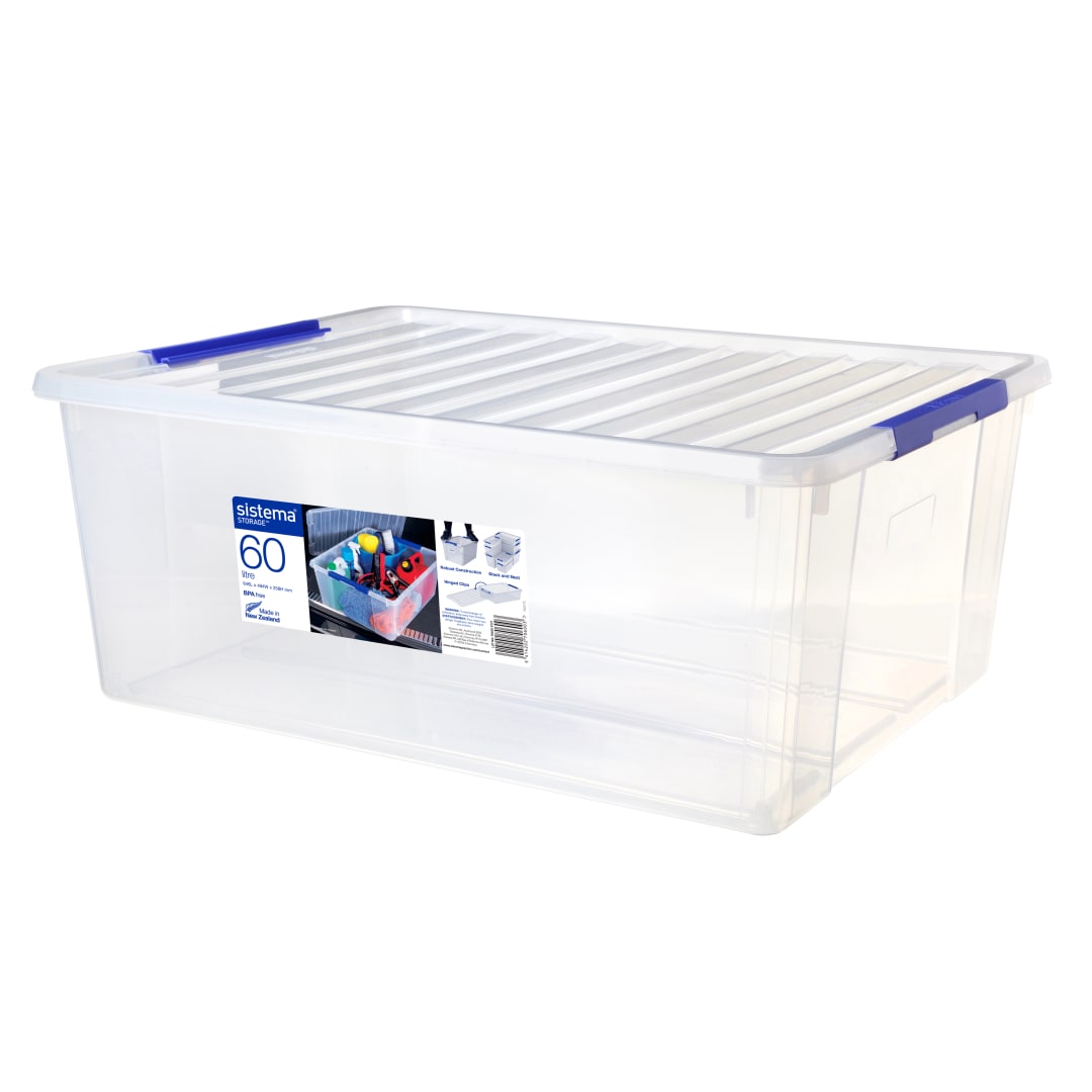 60L STORAGE BIN LID NESTED