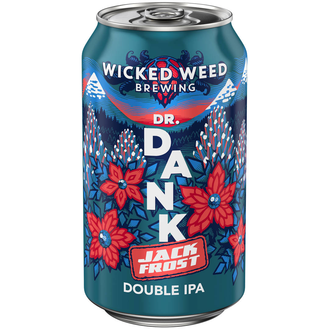 Wicked Weed Brewing Double IPA Dr. Dank Jack Frost Beer 12 fl oz