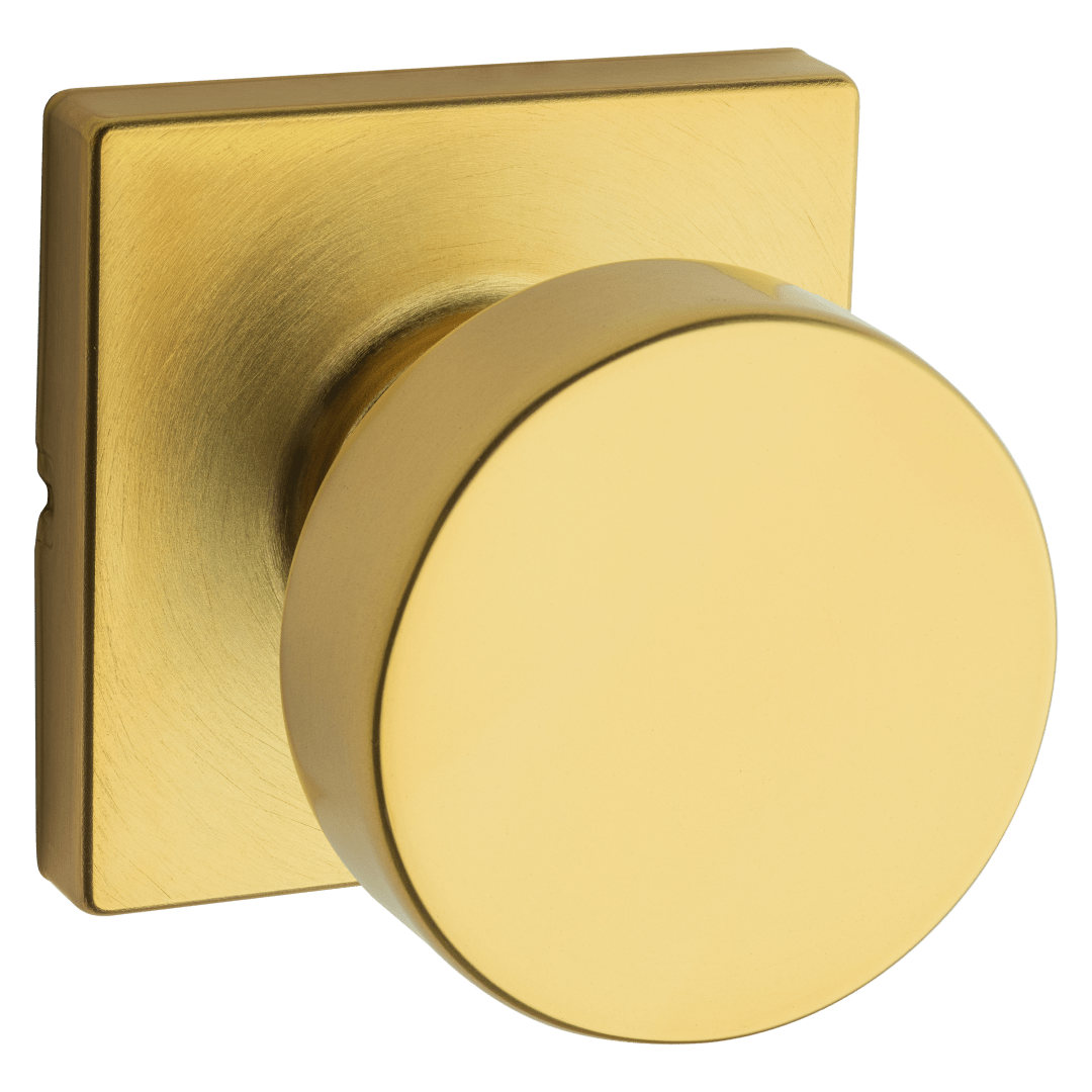 Pismo Square Hall/Closet Knob in Satin Brass