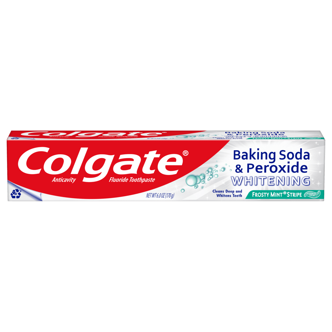 Colgate Baking Soda and Peroxide Whitening Toothpaste, Frosty Mint - 6 ounce (6 Pack)