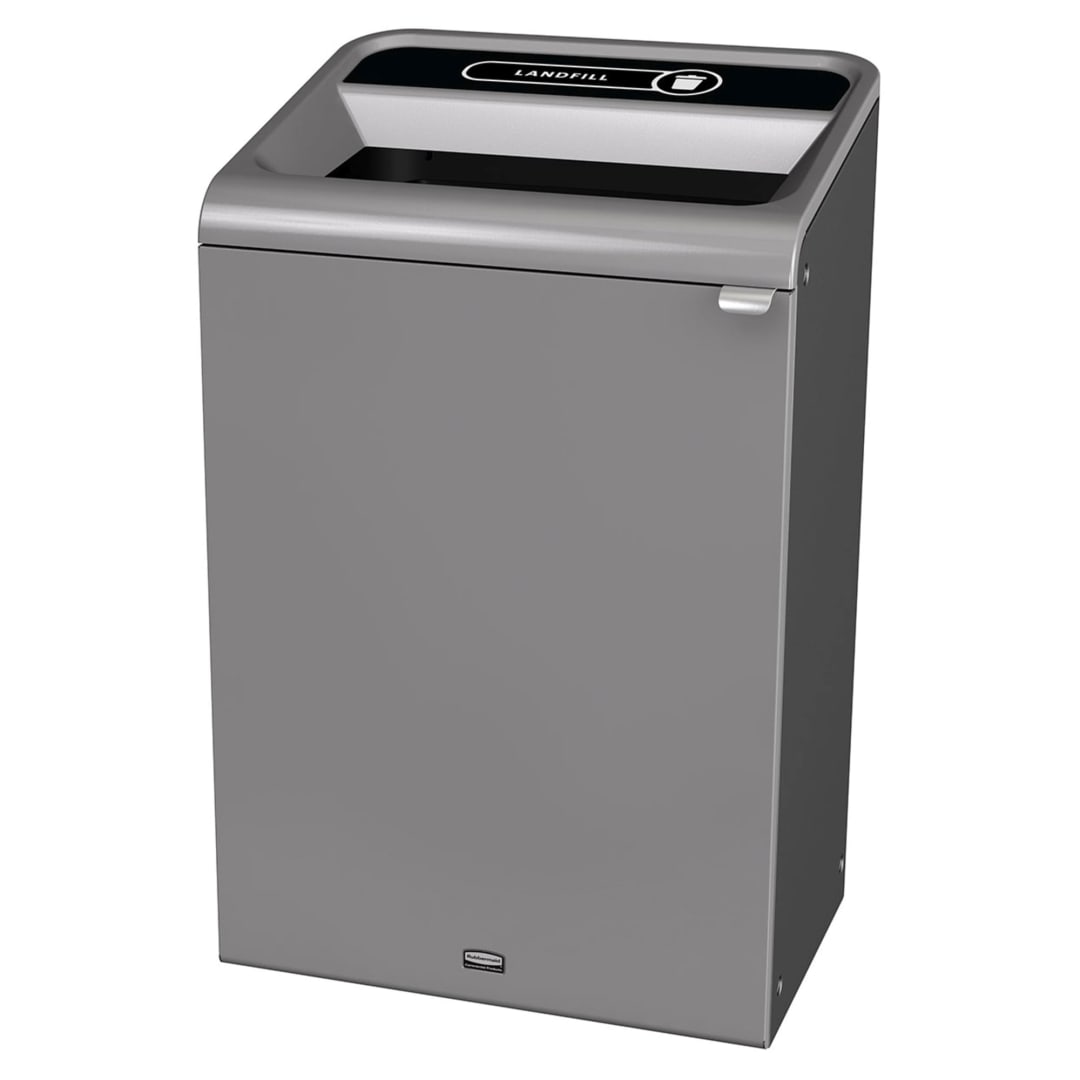 Rubbermaid Commercial Products Configure™ 33 Gal 1-Stream Landfill Trash Can, Grey Stenni