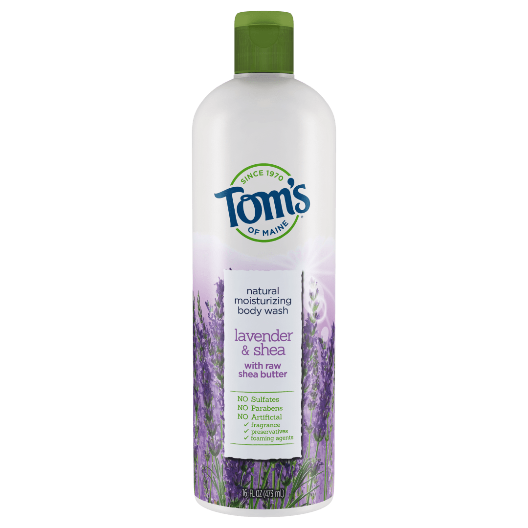 Tom's of Maine Body Wash, Body Wash for Women, Natural Body Wash, Lavender &amp; Shea, 16 Ounce, 1-Pack