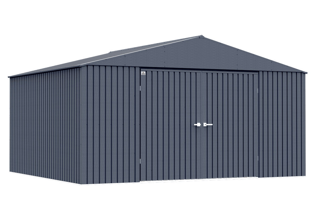 Arrow Elite 14 x 12 x 8 ft Anthracite Steel Storage Shed