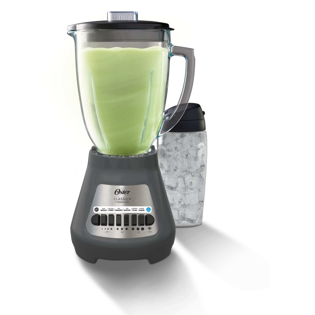 Oster® Party Blender with XL 8-Cup Jar and Blend-N-Go™ Cup, Grey