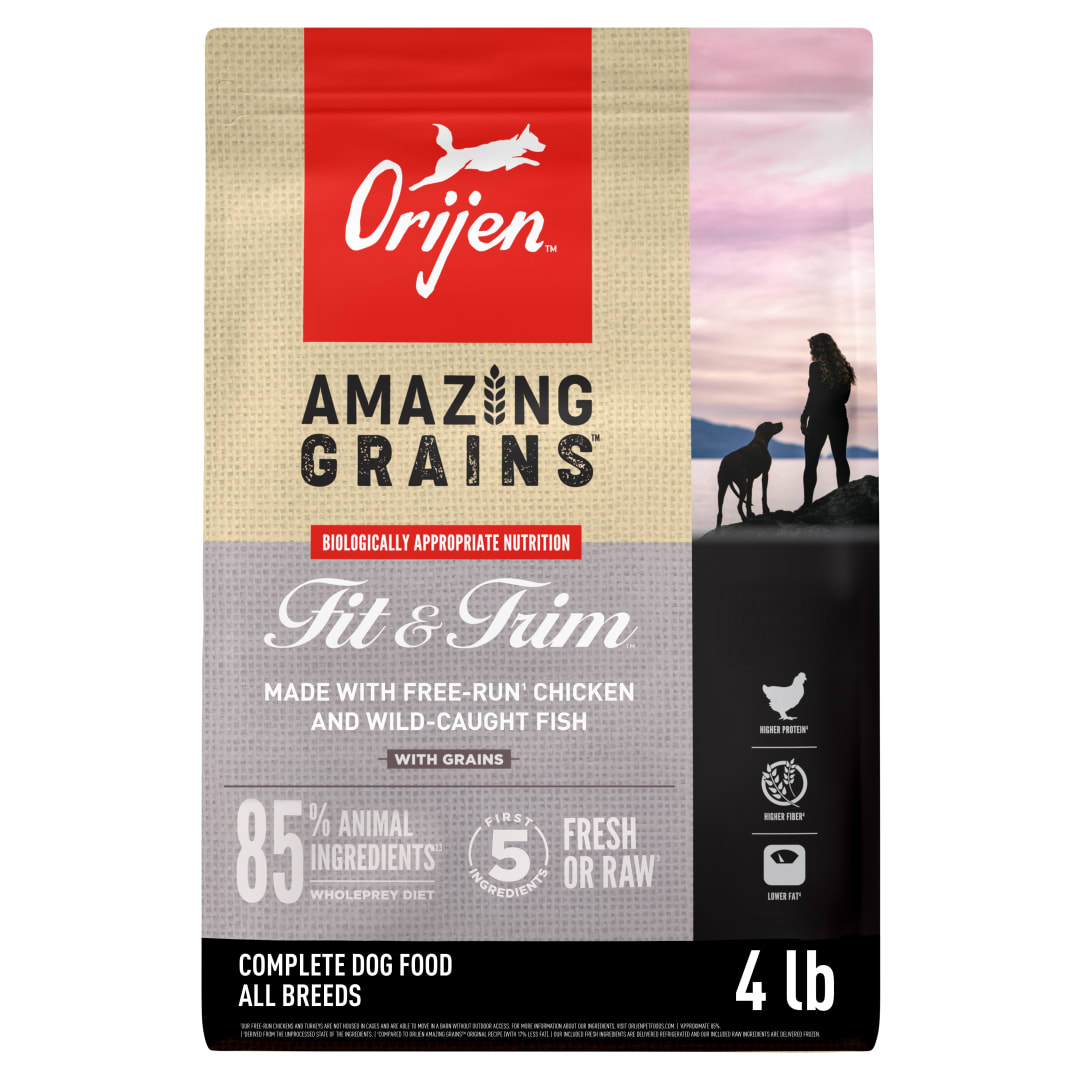 ORIJEN Amazing Grains High Protein Dry Dog Food Fit & Trim Recipe