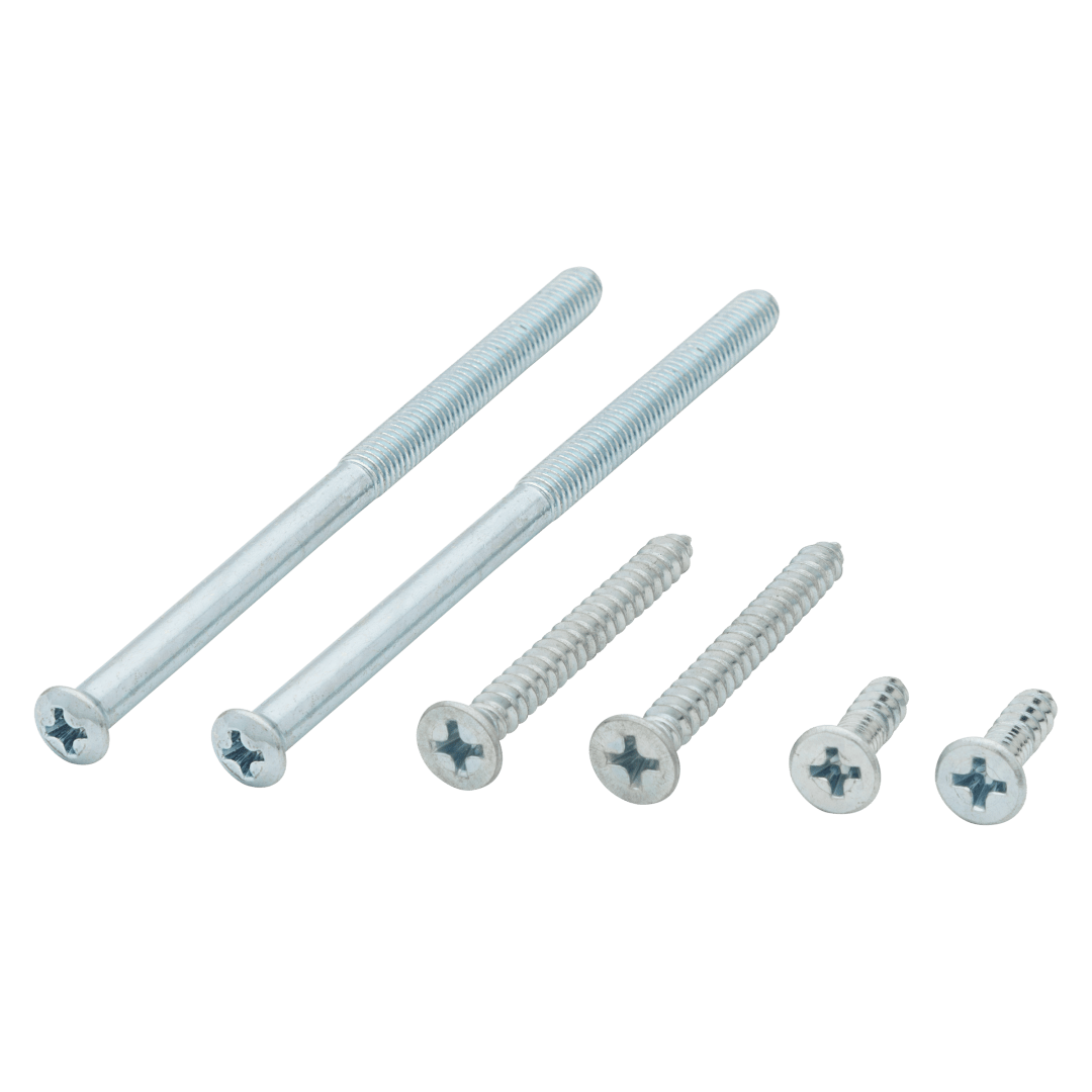 Deadbolt Double Cylinder Screw Pack for Polished Chrome or Satin Chrome Finish