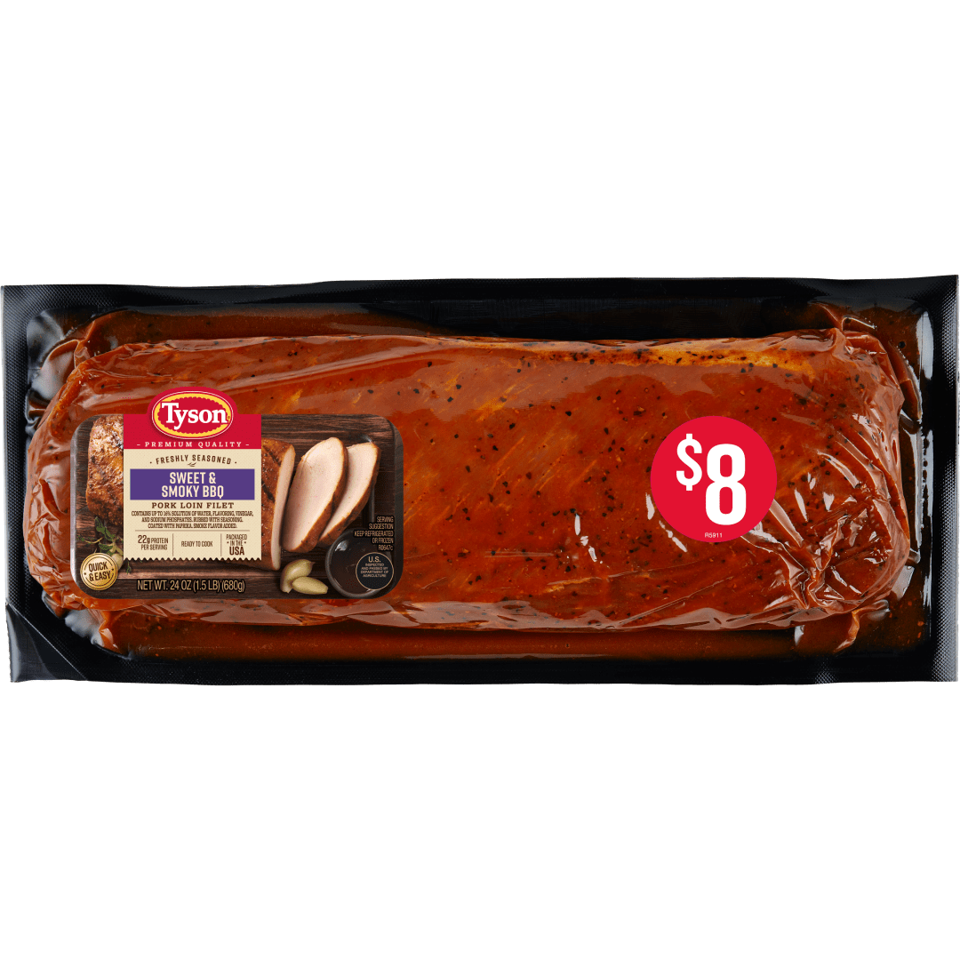 Tyson® Pork Loin Filet, Sweet & Smokey BBQ
