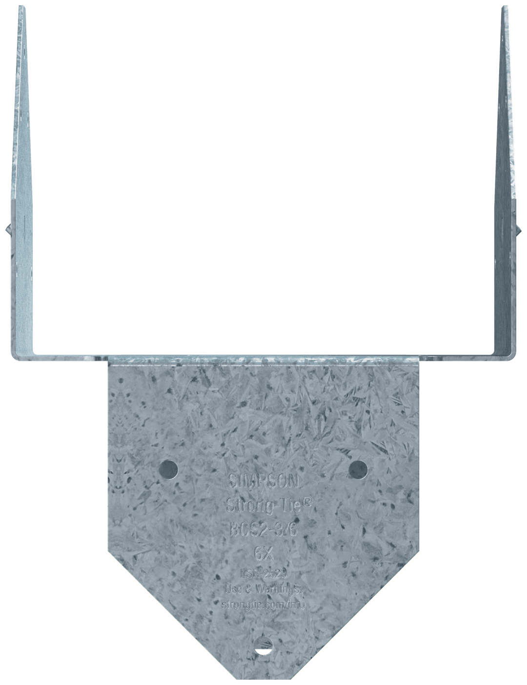 Simpson Strong-Tie BCS2-3/6Z BCS ZMAX® Galvanized Post Cap for Triple 2x Beam, 6x Post