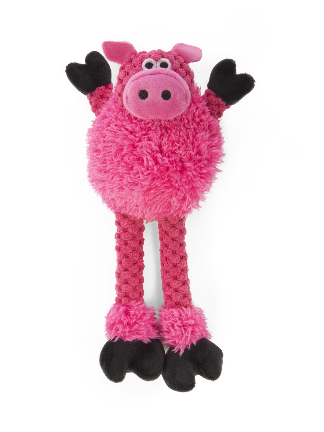 goDog Checkers Skinny Pig Squeaky Plush Dog Toy With Chew Guard Technology, Mini