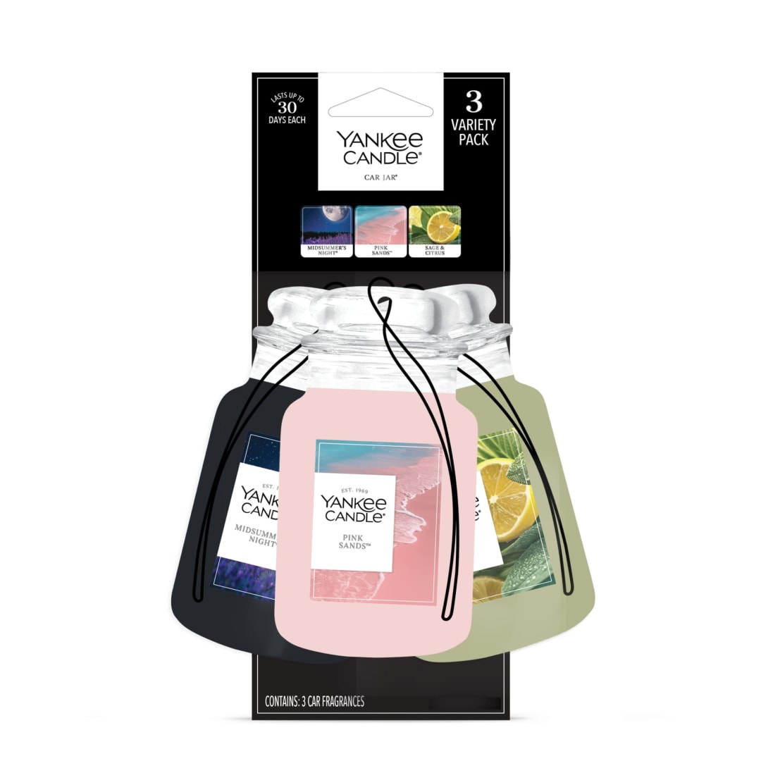 Yankee Candle Variety Pack, Car Jar® Ultimate (3-pk.) with up to Enjoy up to 30 Days of Continuous Fragrance Each