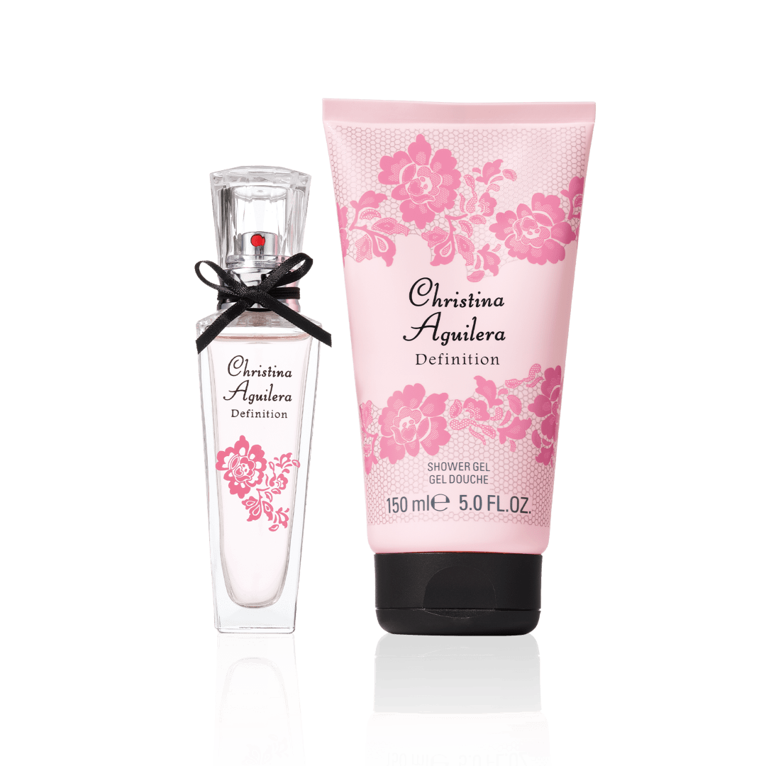 Christina Aguilera Coffret Definition Eau de Parfum pour Femme, Gel Douche, Coffret Cadeau