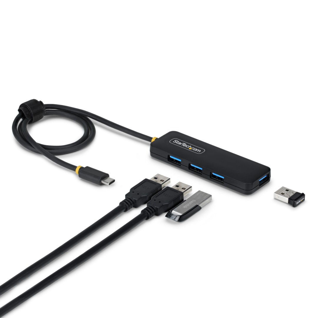 4-Port USB-A 5Gbps USB-C Hub - Bus Powered - 2' Host Cable