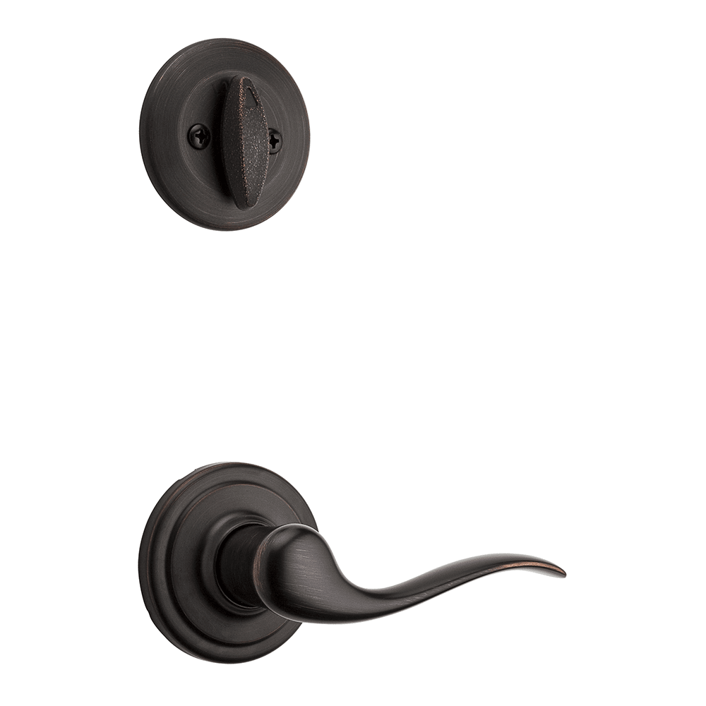604 Single Cylinder Interior Pack w/ Tustin Left-Handed Lever for Kwikset Series Handlesets in Venetian Bronze