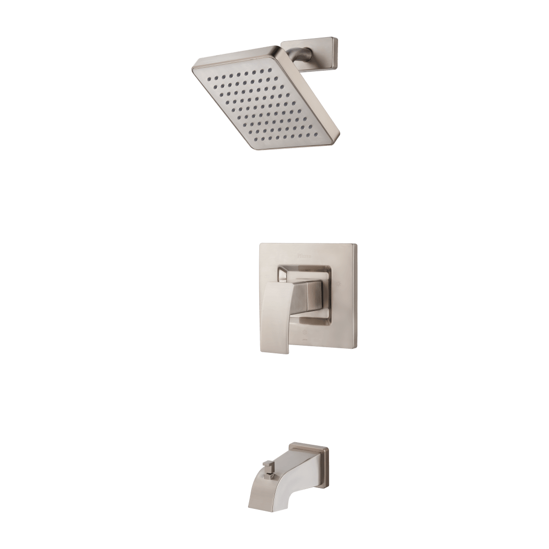 Kenzo 1-Handle Tub & Shower Trim Kit in Brushed Nickel