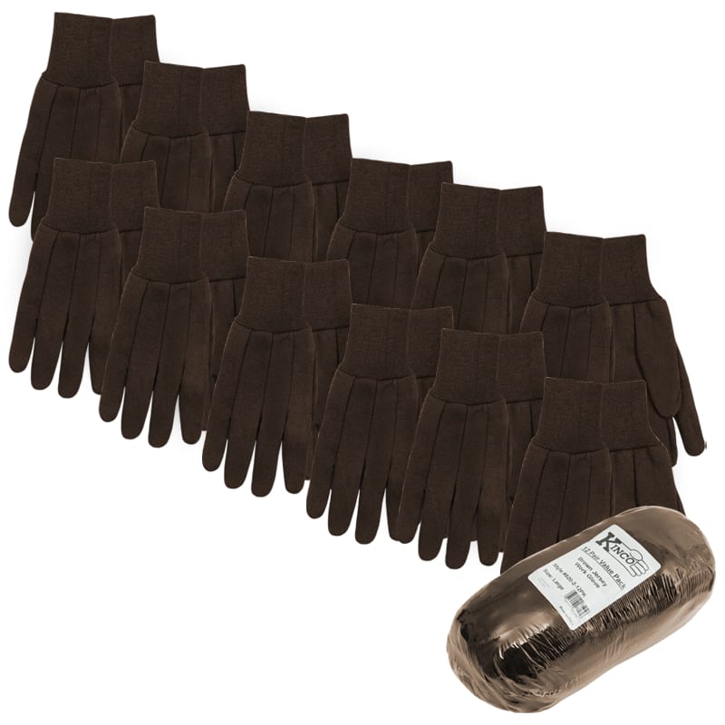 12-Pair 8 oz Brown Jersey Multi-Pack