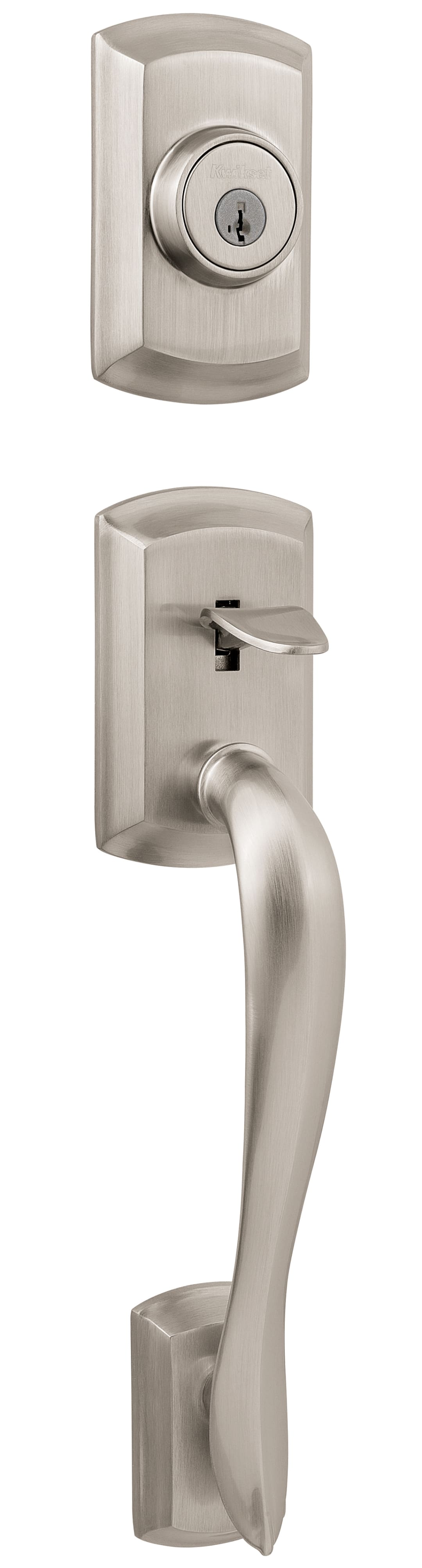 Avalon Single Cylinder Exterior Only Handleset featuring SmartKey Security™ in Venetian Bronze