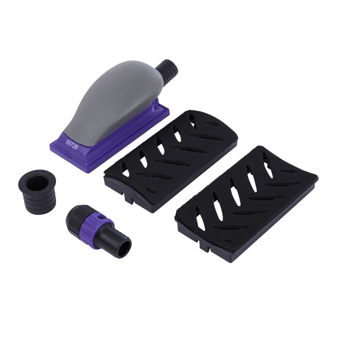 3M™ Hookit™ Mor+ Çok Delikli Kavisli Adaptör Seti, 70 x 127 mm, 50728