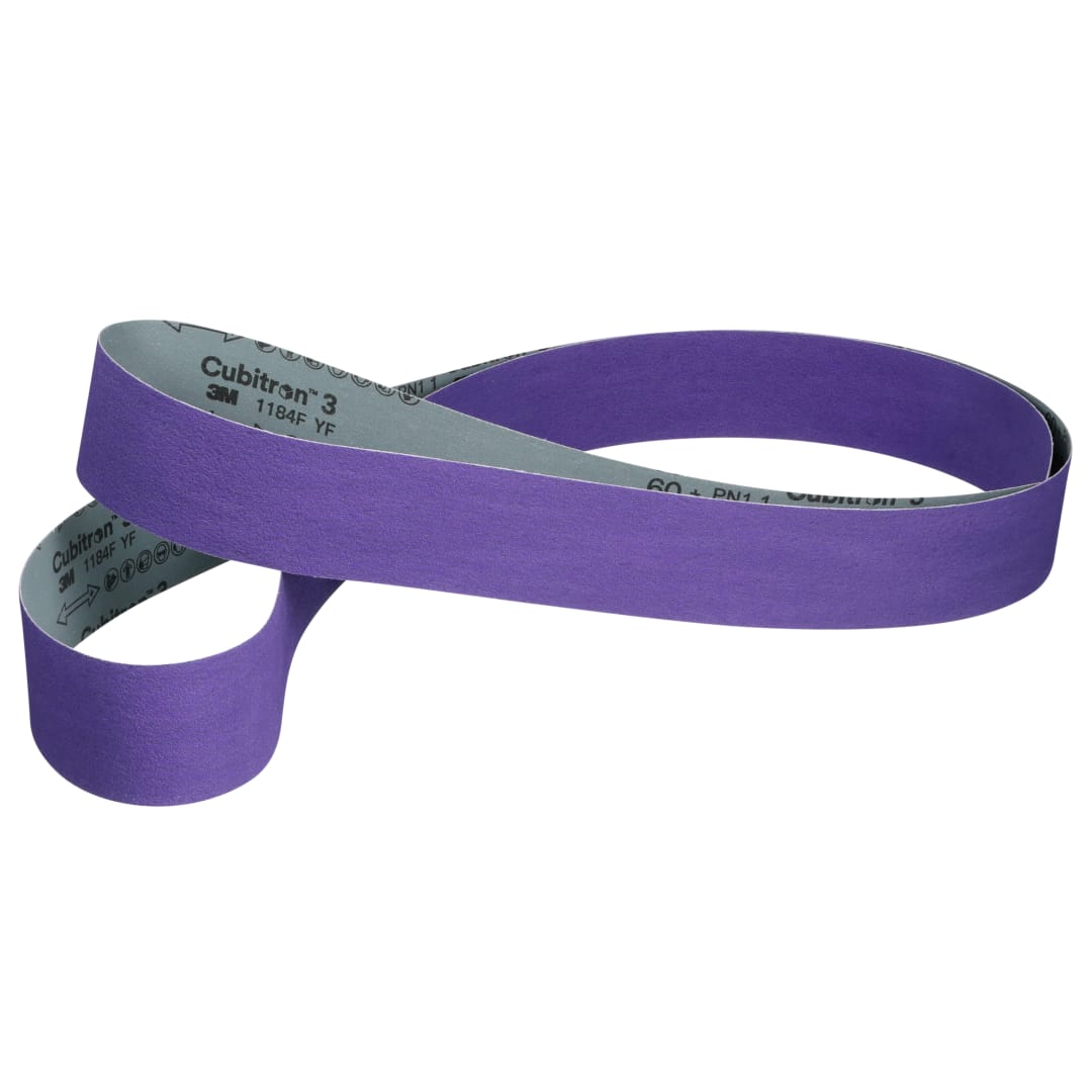 3M™ Cubitron™ 3 Cloth Belt 1184F, 60+ YF weight, 75 mm x 2000 mm