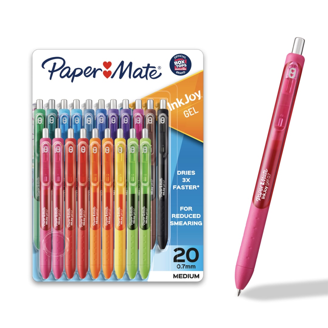 Paper Mate® InkJoy® Pens, Gel Pens, Medium Point (0.7mm), Assorted, 20 Count
