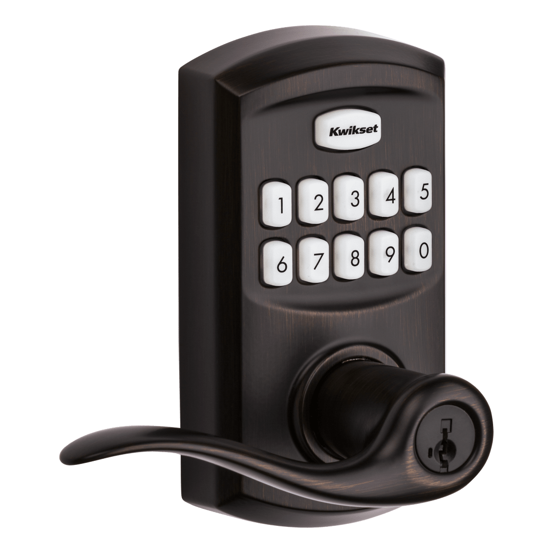 917 SmartCode® Electronic Residential Lever featuring SmartKey Security™ in Venetian Bronze