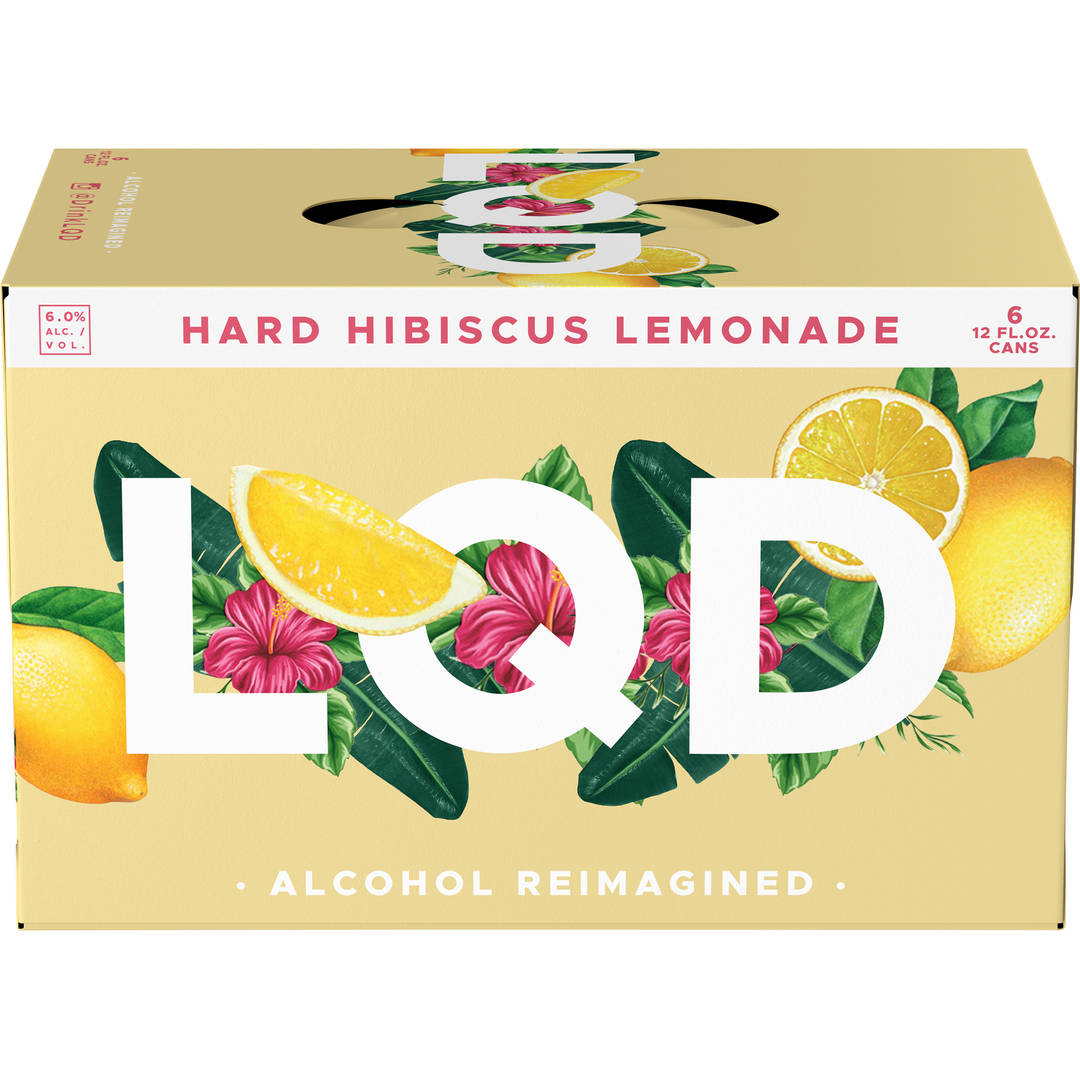 LQD Hard Hibiscus Lemonade, 6 Pack 12 fl. oz. Cans