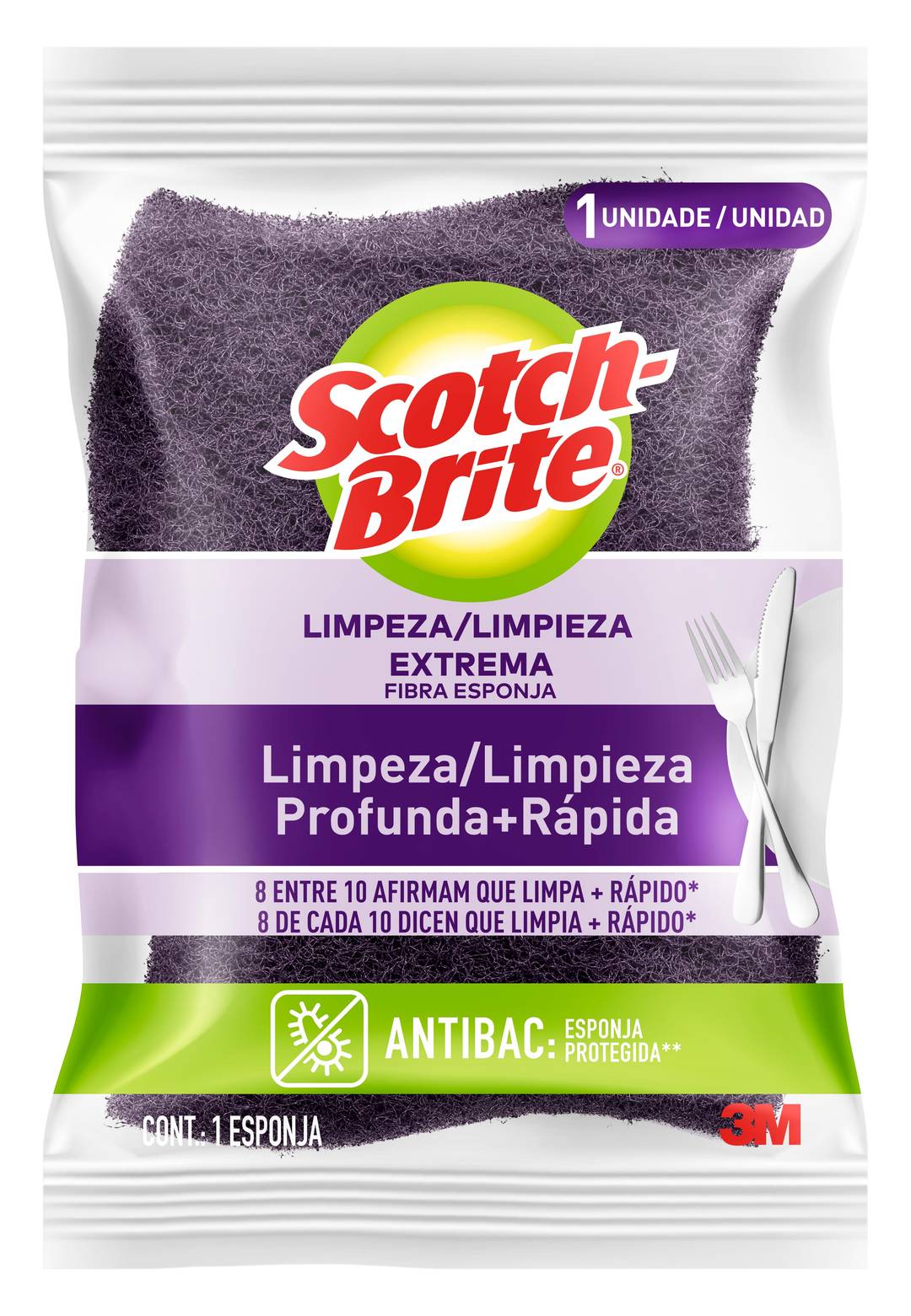 Esponja Scotch-Brite® Limpeza Extrema, 1/Pacote