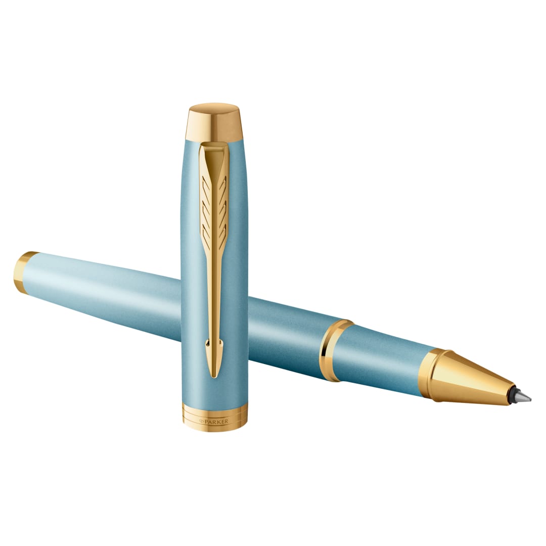 Parker IM Writing Rituals Rollerball Pen | Turquoise Green Finish with Gradient | Gold Trims | Fine Point | Black Ink | Gift Box