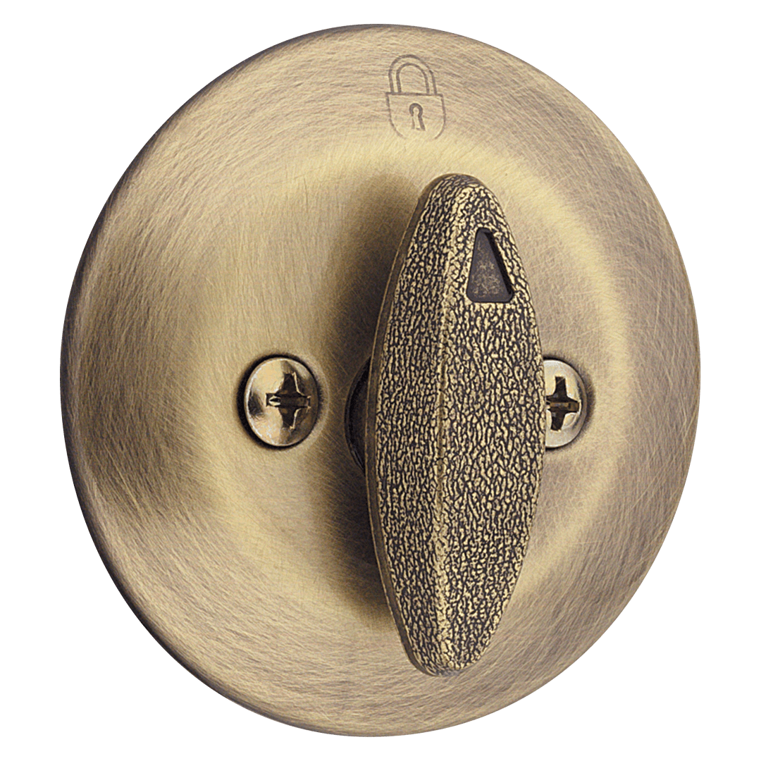 663 Single-Sided Deadbolt in Antique Brass