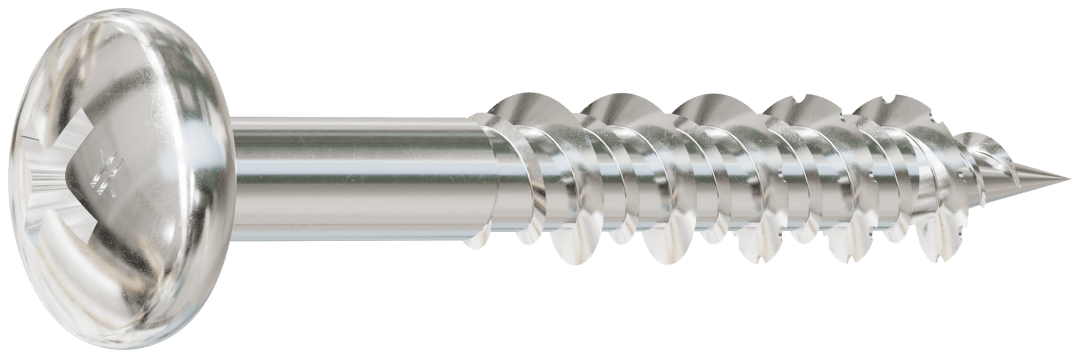 Simpson Strong-Tie T10J125PXM Marine Screw, Pan Head — #10 x 1-1/4 in. #2 Phillips Drive, Type 316 (1000-Qty) (Pack of 6)