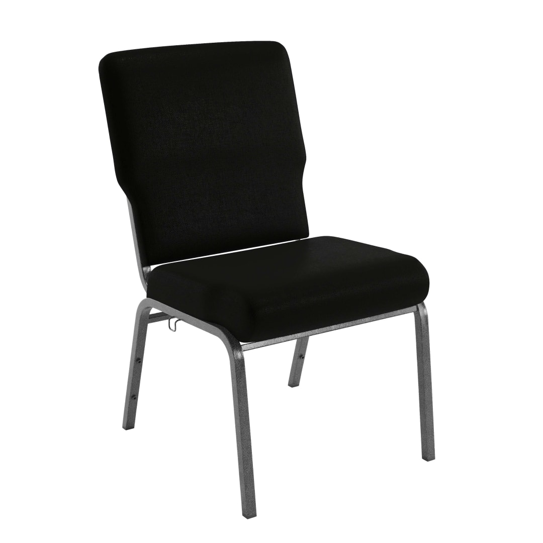 Advantage 20.5 in. Black Molded Foam Church Chair