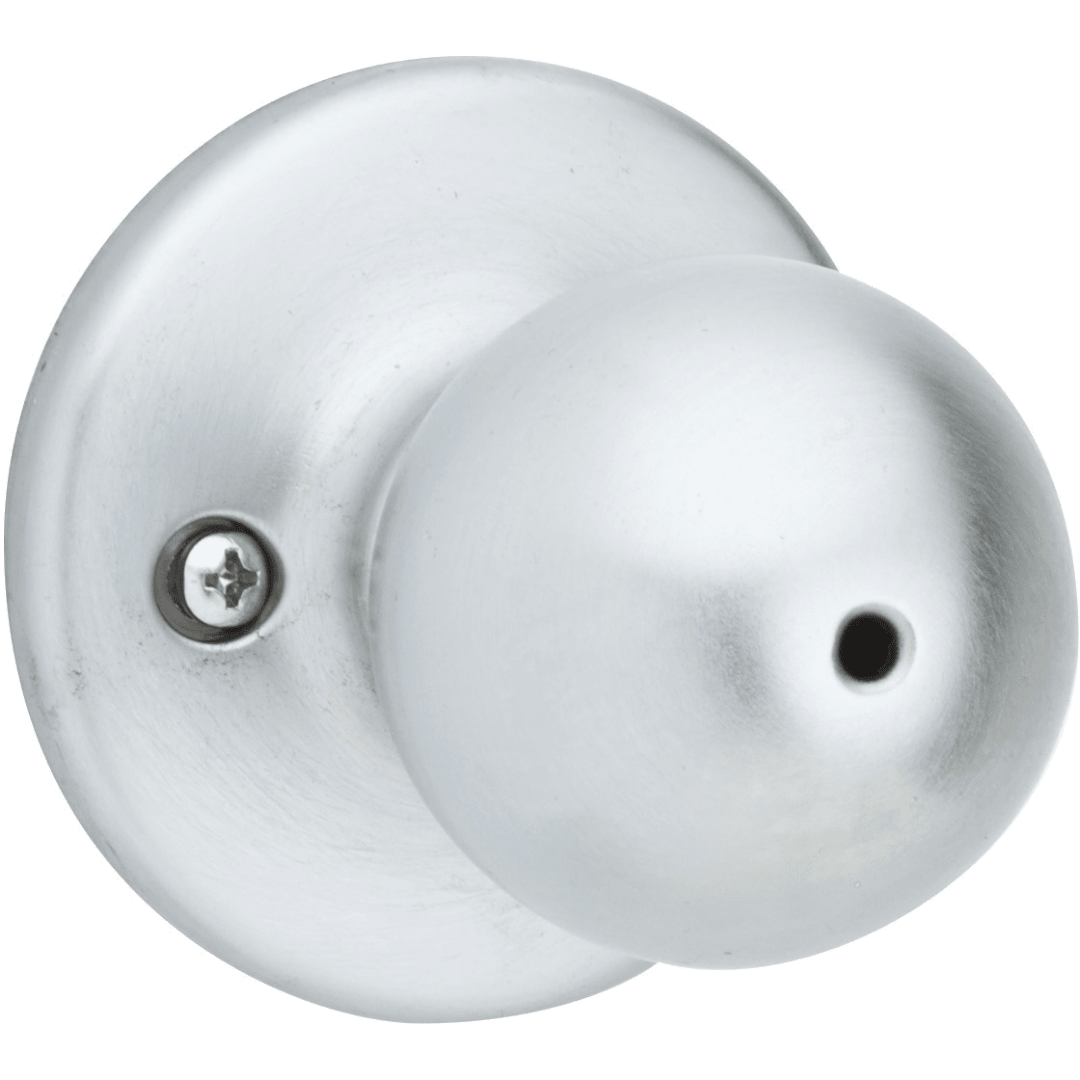 Polo Bed/Bath Door Knob in Satin Chrome