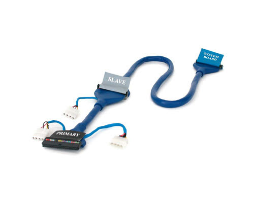 36 in Blue Round ATA133 Cable with Power Connectors