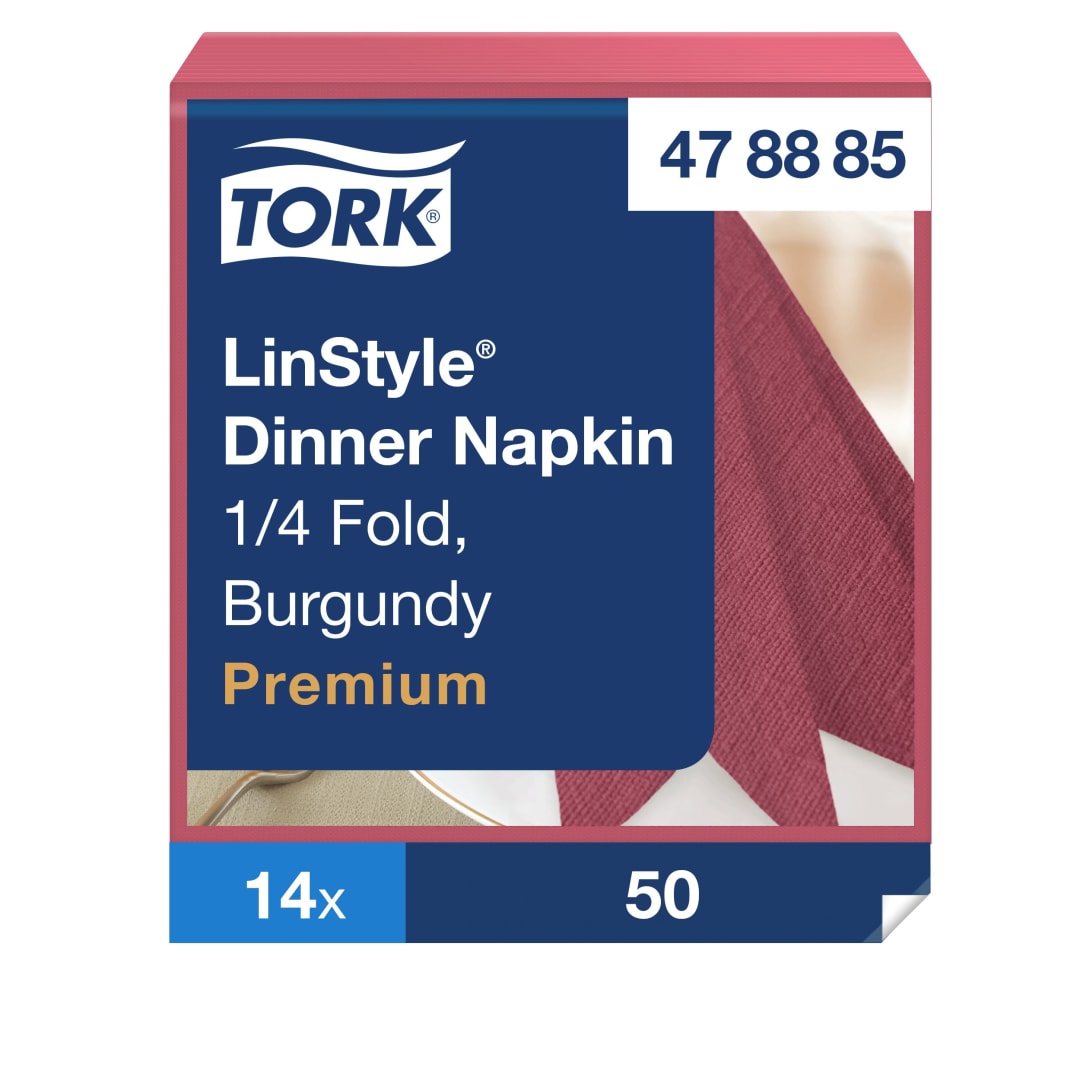 Tork Premium LinStyle® Burgundy Dinner Napkin