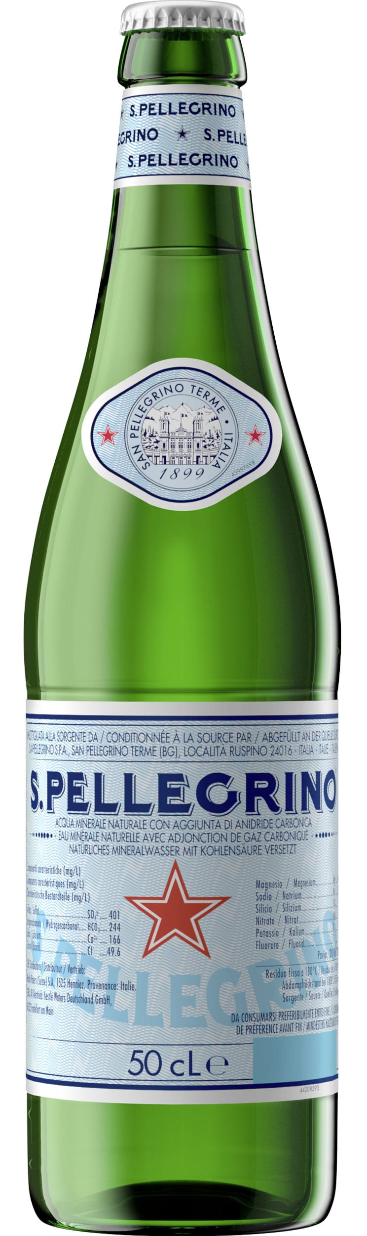 SAN PELLEGRINO Mineralwasser mit Kohlensäure Mehrweg 500ml Glasflasche