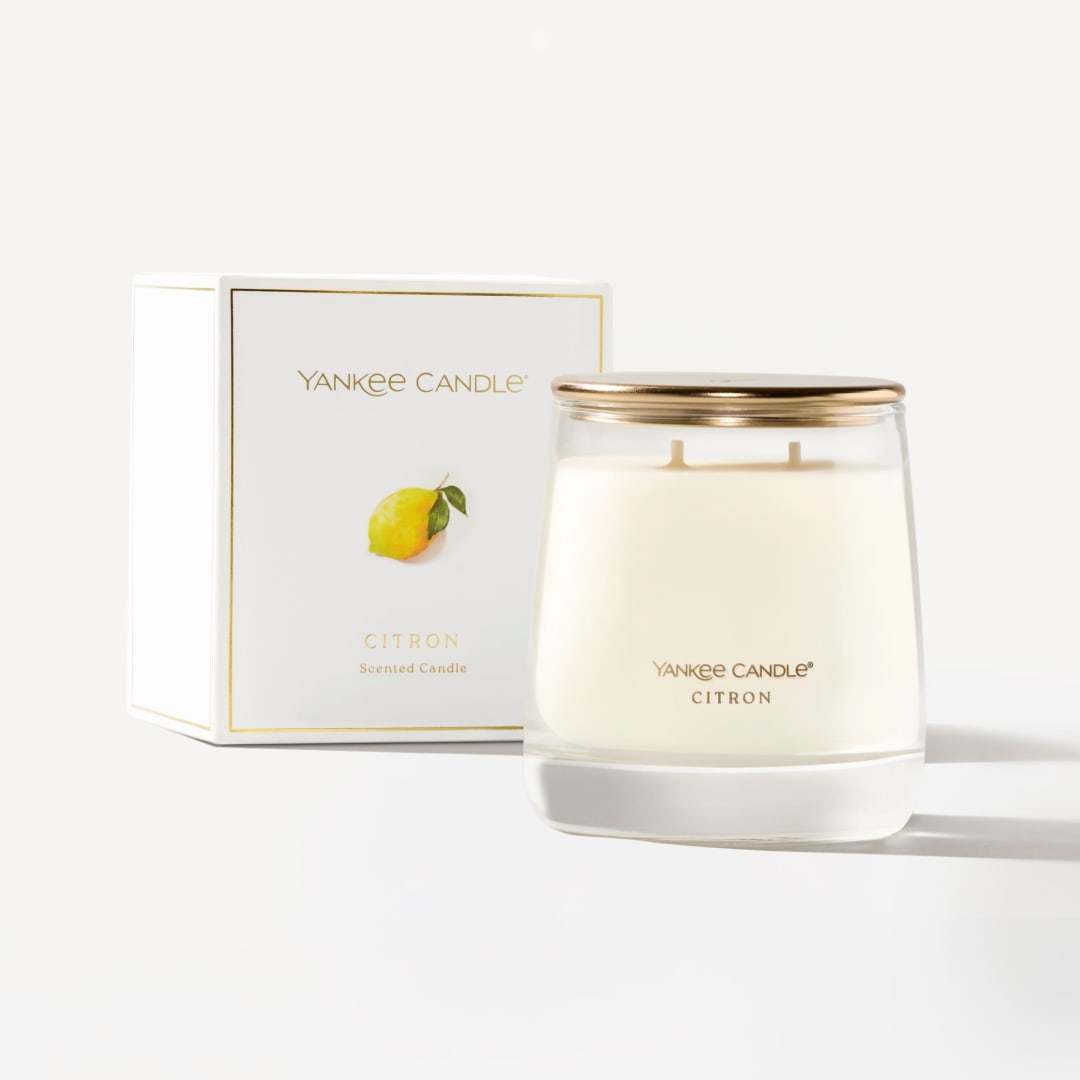 Yankee Candle Citron, 12 oz Premium Medium Jar Candle with up to 60 Hour Burn Time