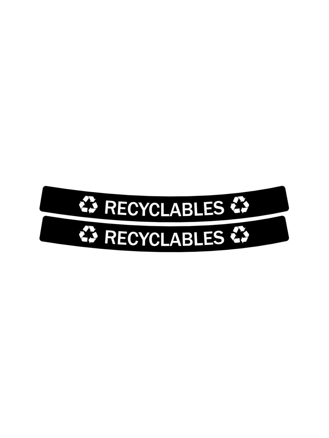  EVOLVE - Label - Ellipse - Recyclables - Full - Black-White