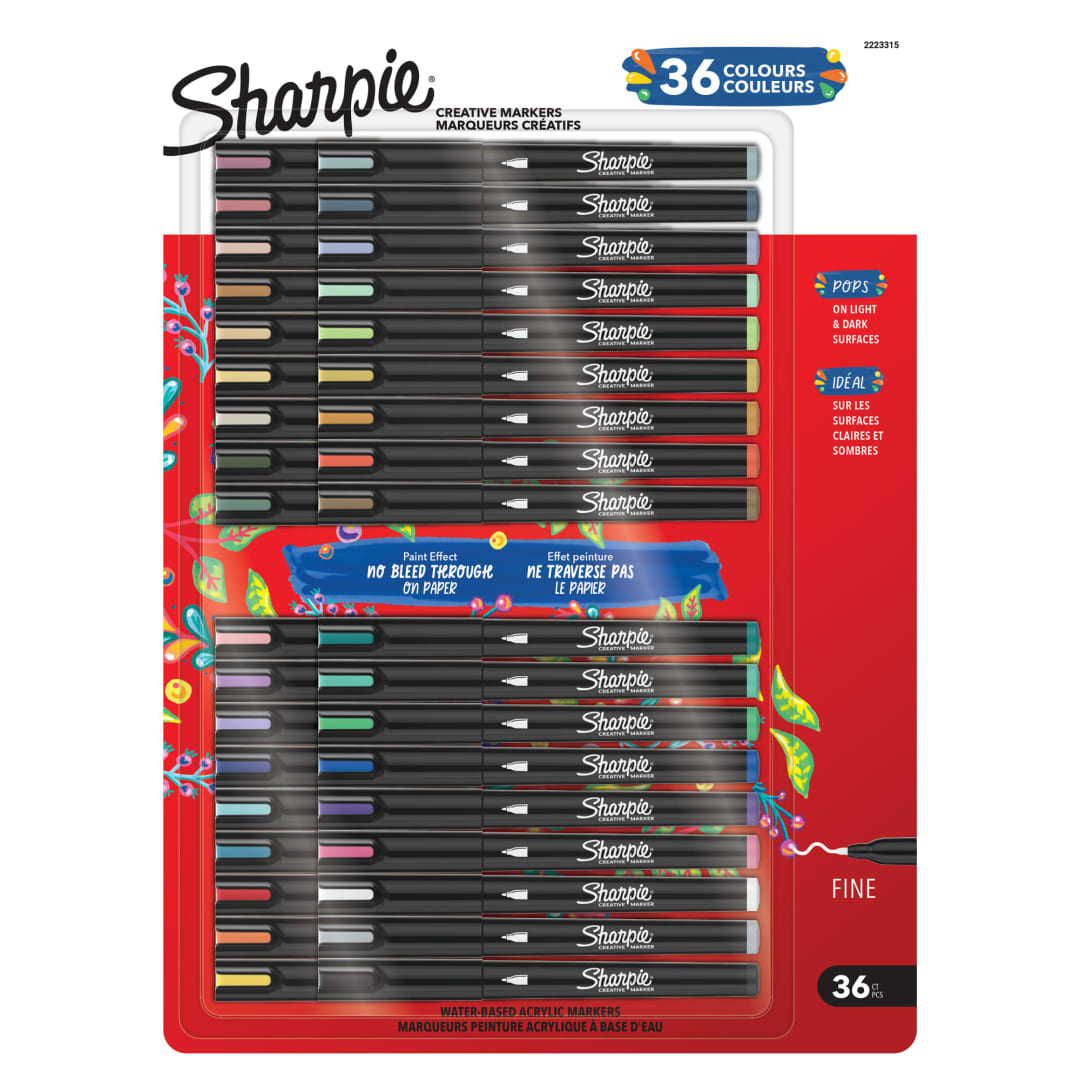 SHRP ACRYLIC CREATMKR FINE ASST BL36 PE
