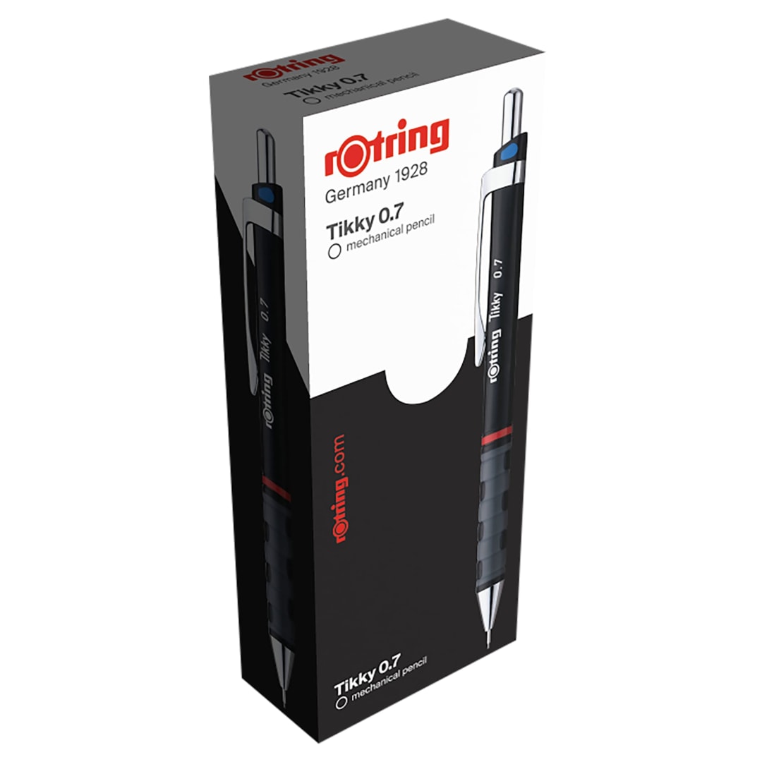 rOtring Tikky Colour-Coded Mechanical Pencils | 0.7 mm Black Barrel