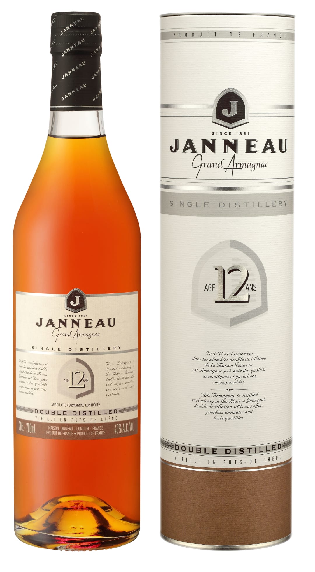 Janneau 12 Year Aged Single Distillery Grand Armagnac 750ml 80 Proof