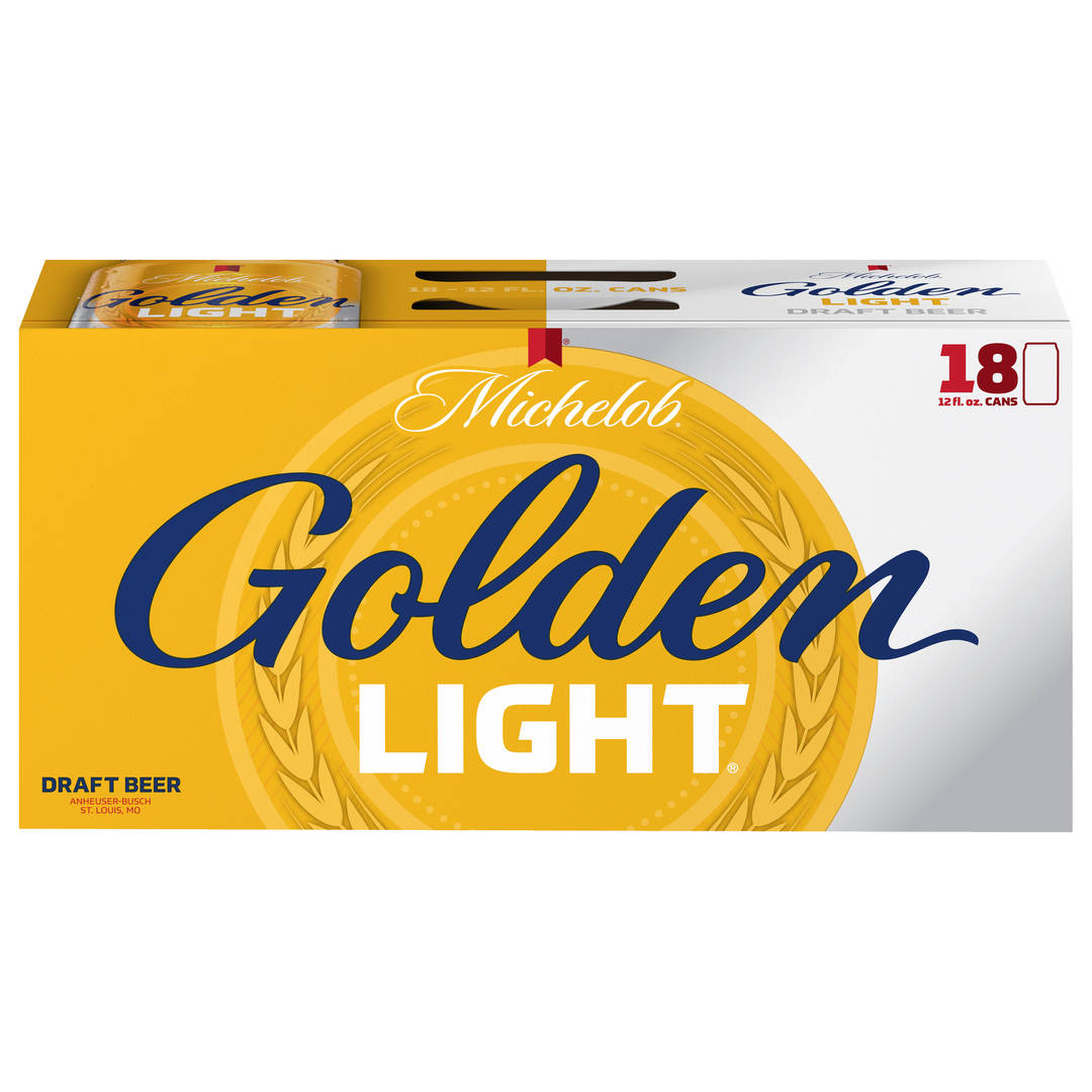Michelob Golden Light Draft Beer 18 - 12 fl oz Cans